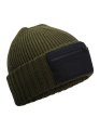 Beanie met Zip Patch Beechfield B334R Misty Green